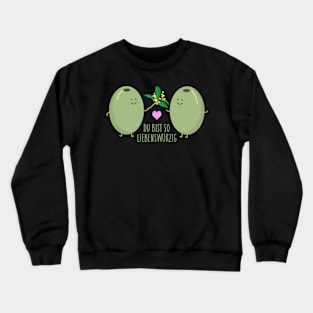 Olive with declaration of love - couples Crewneck Sweatshirt